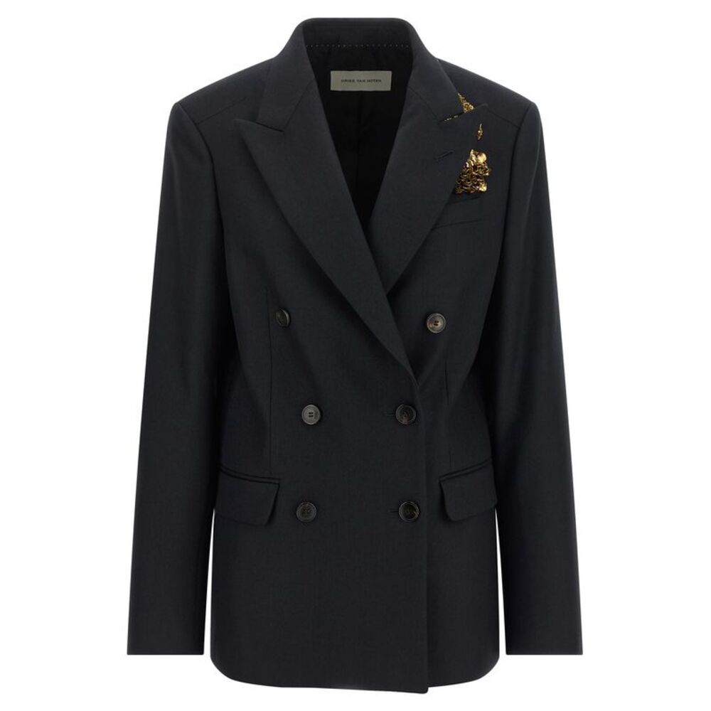 Dries Van Noten Women 'Barrysta' Double-Breasted Blazer With Embroidery